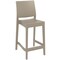 Luxury Commercial Living 38.5" Taupe Brown Solid Patio Counter Stool
